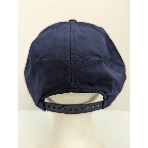 Contractors Machinery Inc Men Blue Wide Brim Braid Adj Snapback Truckers Cap - Picture 6 of 8